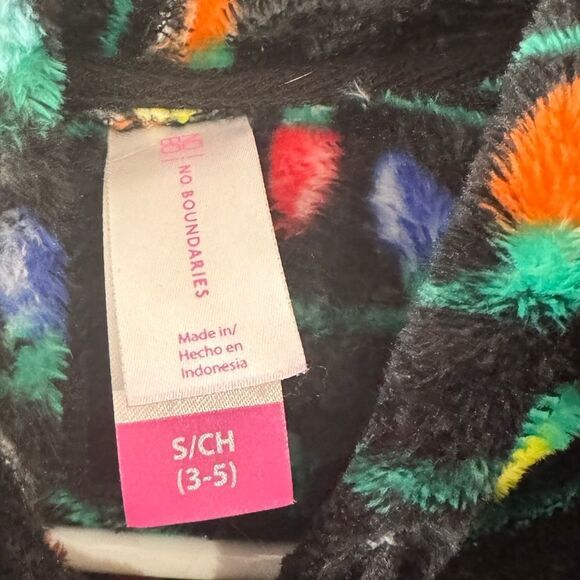 No Boundaries Christmas Theme Sherpa Hooded Sweatshirt Size Small (3/5) - Picture 4 of 4